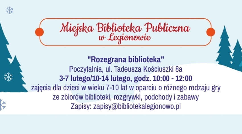 Grafika informująca o Zimie w Poczytalni 2025