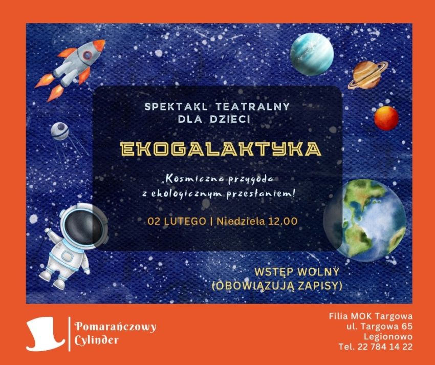Grafika informująca o spektaklu dla dzieci