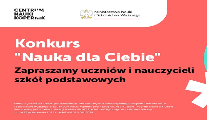Grafika inforumjąca o konkursie nauka dla ciebie