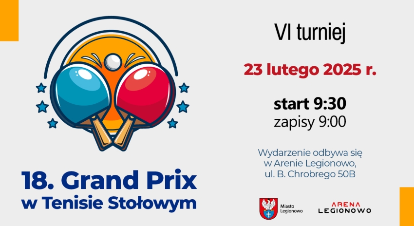 Plakat informujący o turnieju tenisa stołowego