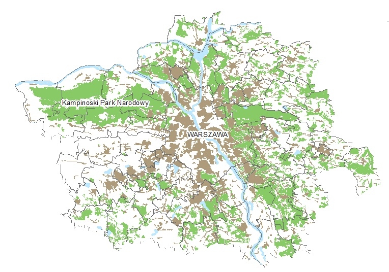 mapka warszawy i okolic