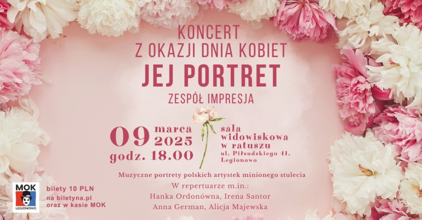 Grafika informująca o koncercie Jej portret