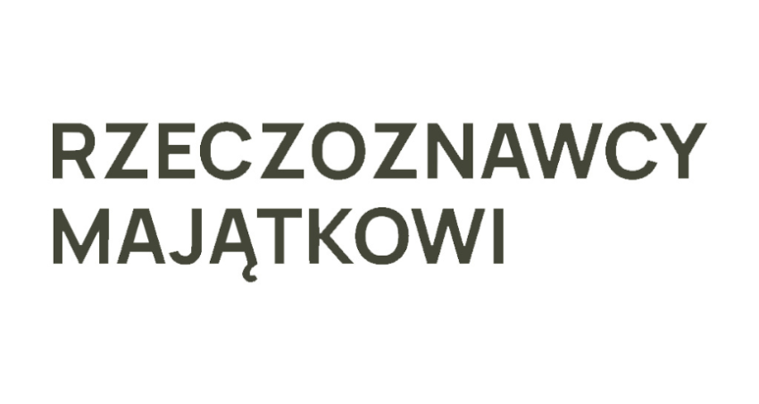szary tekst na białym tle: RZECZOZNAWCY MAJĄTKOWI