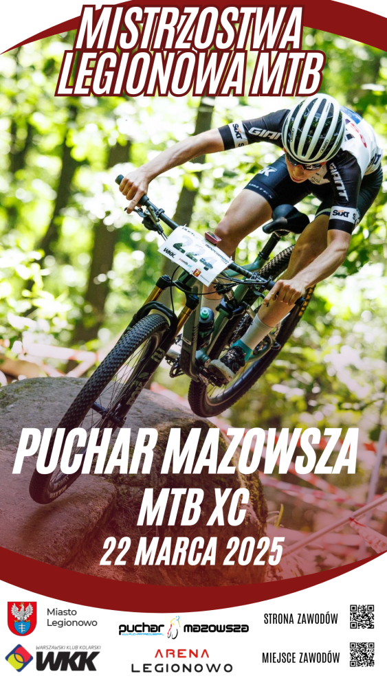 Plakat informujący o zawodach kolarskich MTB