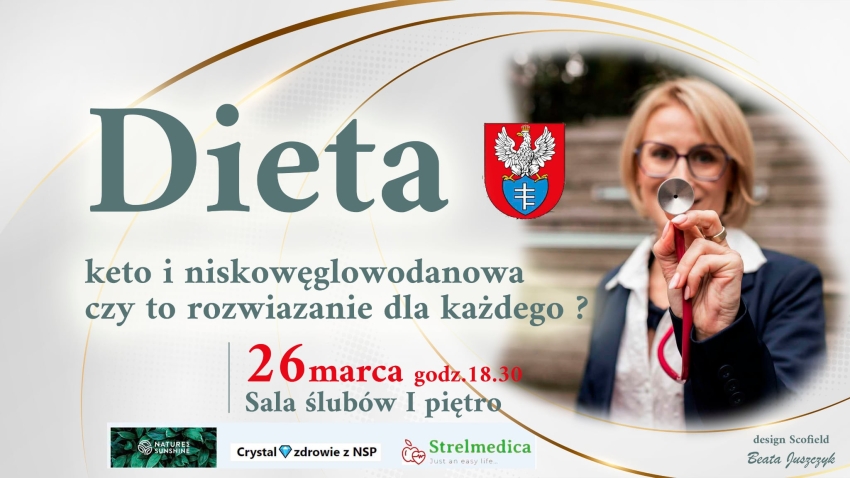 Grafika informująca o otwartym wykladzie dietetycznym