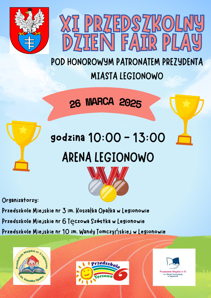 Plakat promujący XI Przedszkolny Dzień Fair Play