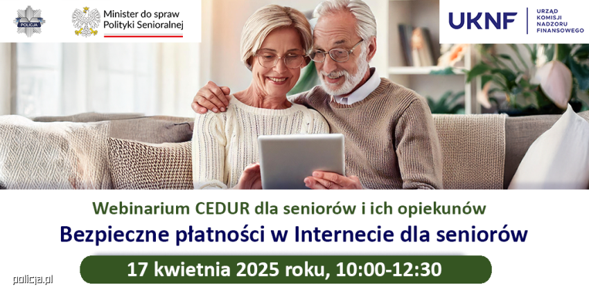 Webinarium CEDUR „Bezpieczne płatności w Internecie dla seniorów”