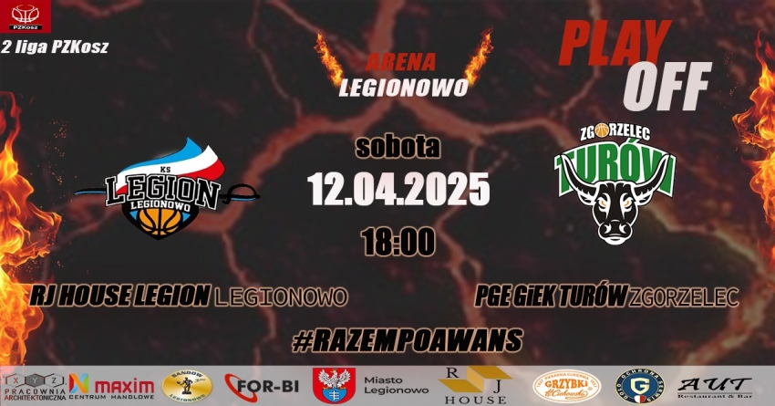 2 runda Playoff 2LM PZKOSZ RJ House Legion Legionowo - PGE GiEK Turów Zgorzele