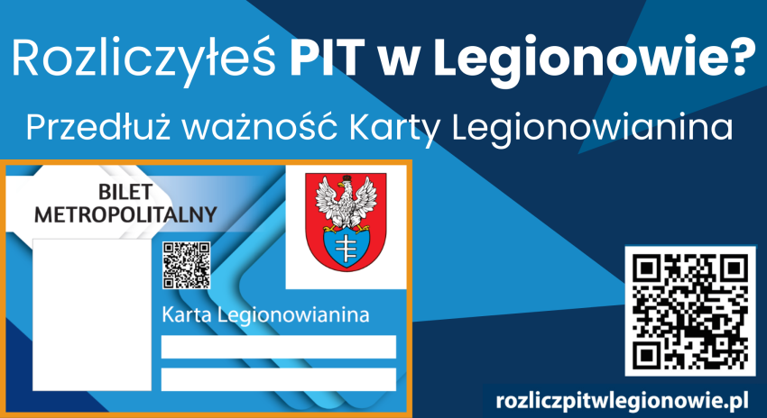niebieski baner, karta legionowianina