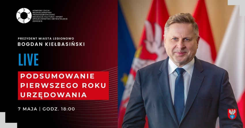GRafika promująca live z prezydentem miasta