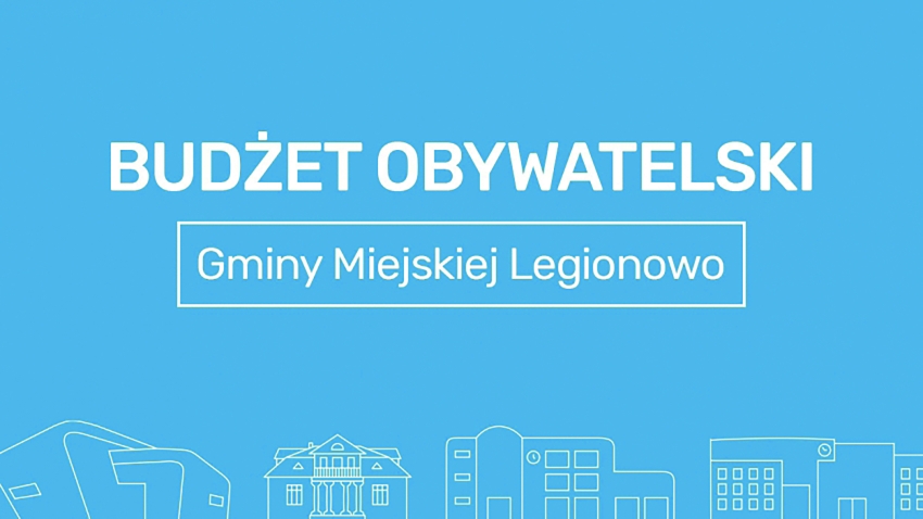 Grafika ozdobna z napisem budżet obywatelski