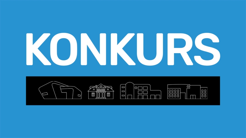Grafika ozdobna z napisem konkurs