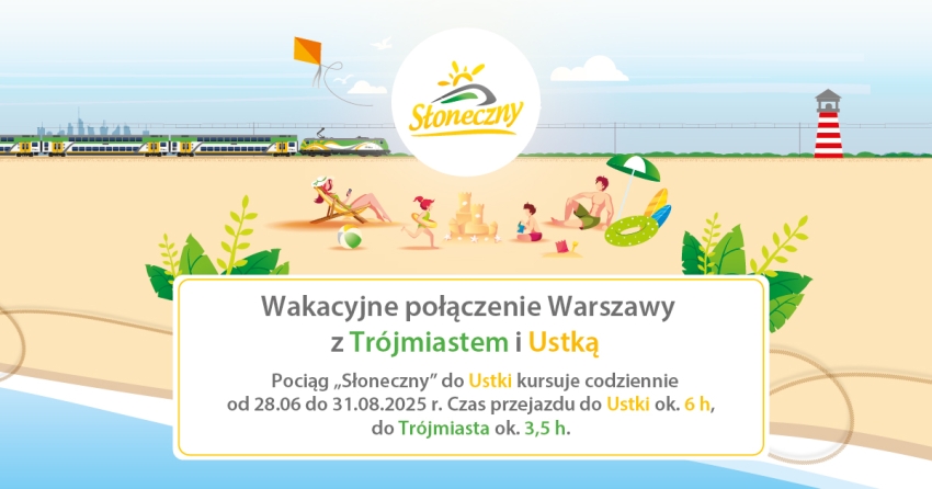 kolorowy plakat z motywem plaży