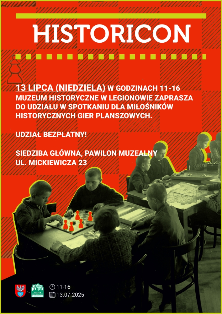 czerwony plakat z dziecmi grającymi w gry planszowe
