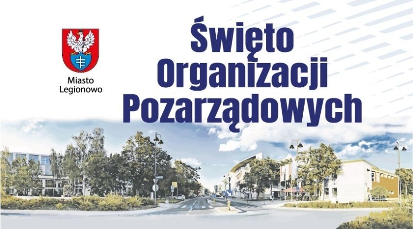 Grafika ozdobna z napisem Święto Organizacji Pozarządowych
