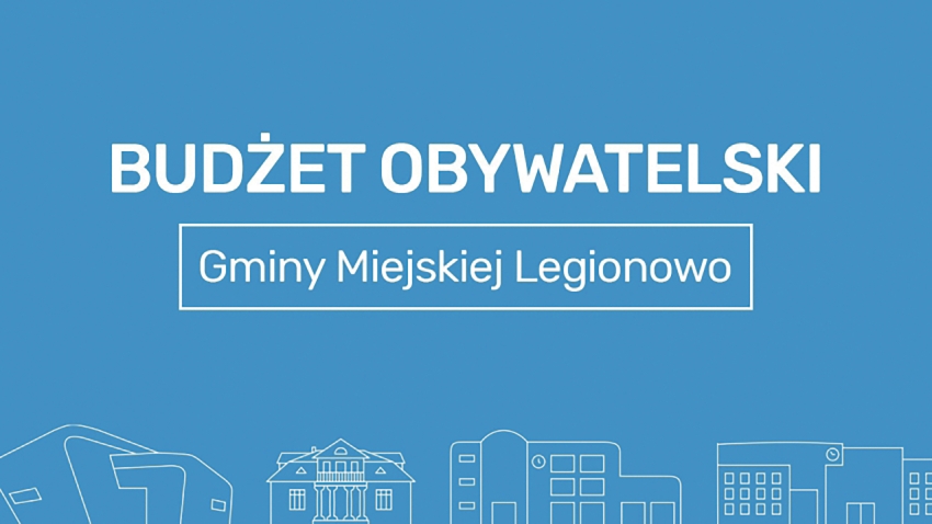 Grafika ozdobna z napisem budżet obywatelski