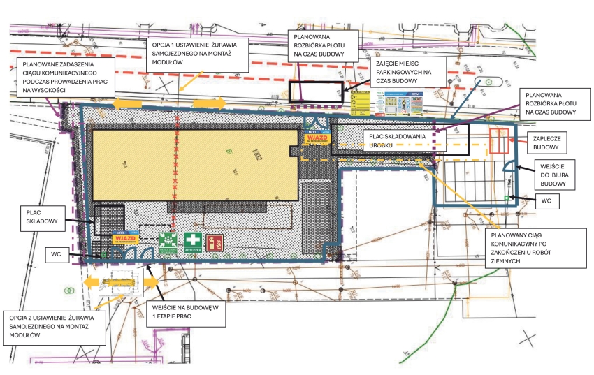 Plan zagospodarowania terenu przy nowym żłobku
