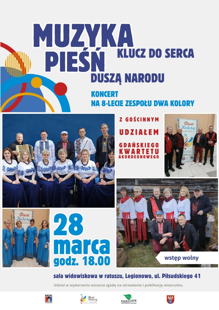 plakat z zespołami pieśni