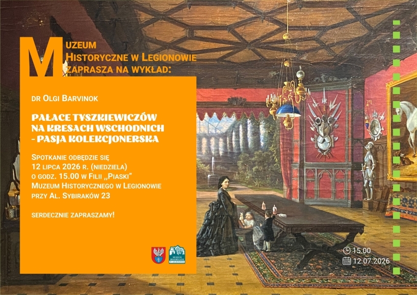 plakat po lewej pomarańczowe tło i biały napis - opis wydarzenia, po prawej stronie obraz