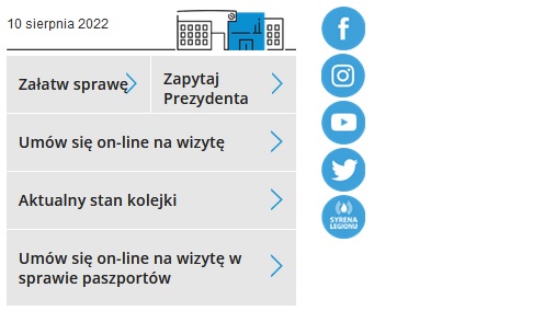 Załatw sprawę. Prawa listwa strony.
