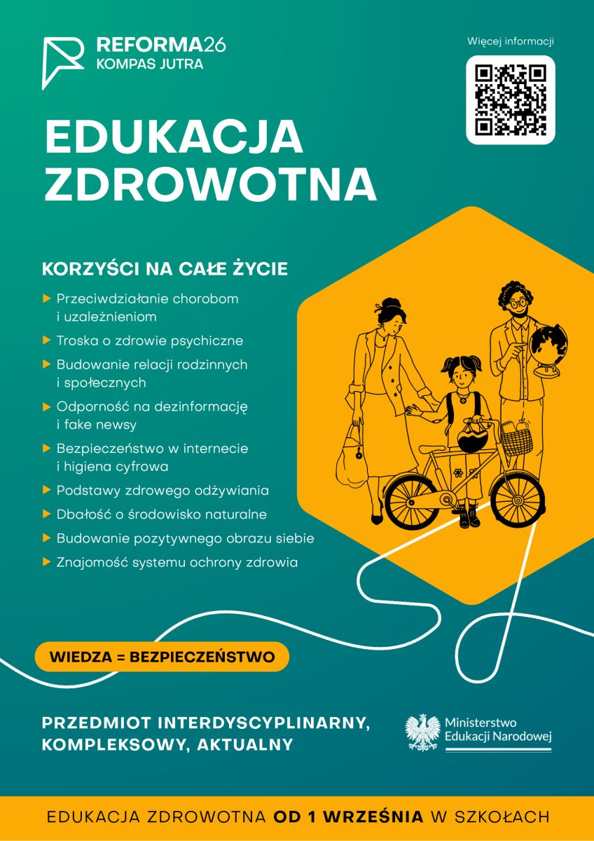 Grafika promująca edukację zdrowotną